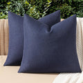 MIULEE Pack of 2 Decorative Outdoor Solid Waterproof Throw Pillow Covers Faux by MIULEE