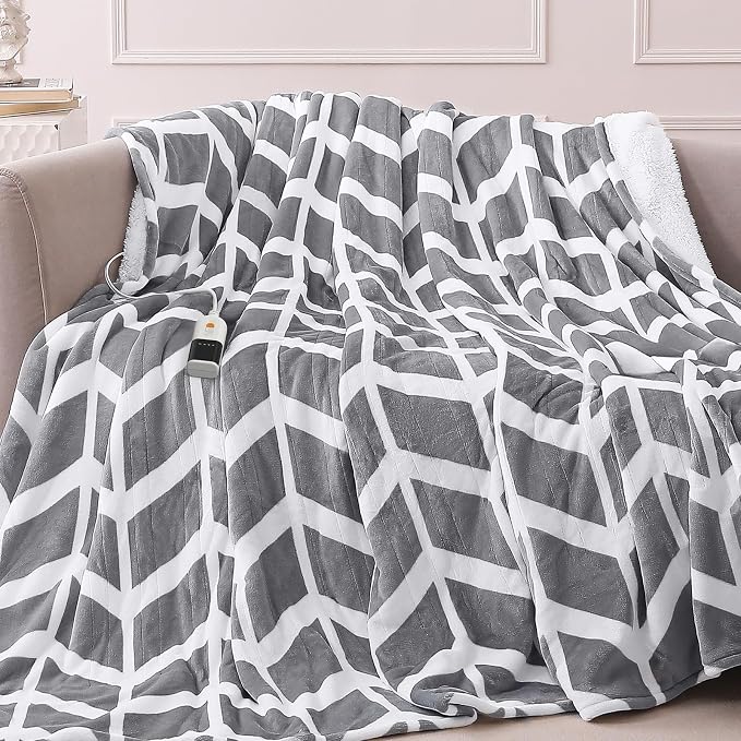 VENTIMI Electric Blanket Heated Throw, Fast Heating Blankets by VENTIMI
