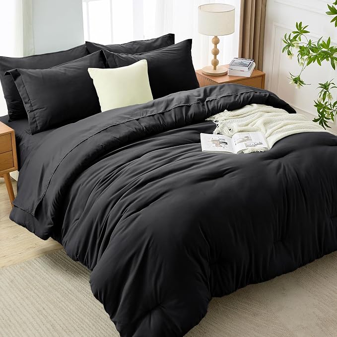 MUXHOMO 7 Pieces Queen Comforter Set, Soft Bed in a Bag Queen Size, All Season - Image 7