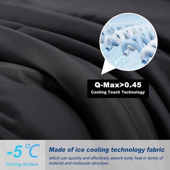 Cooling Comforter King Size, Double-Sided Cold Tech Fabric Quilted Bed - Image 2