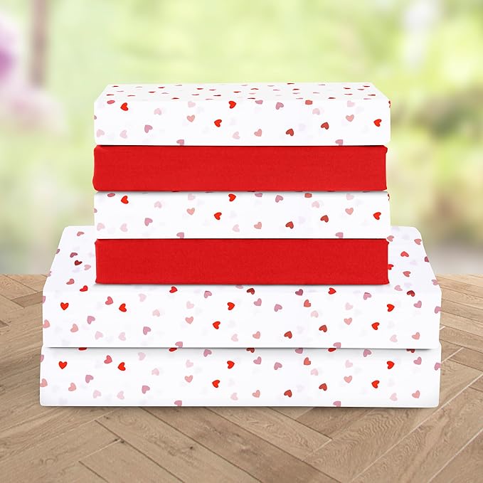 Elegant Comfort Luxury Soft Bed Sheets Heart Pattern by ELEGANTCOMFORT