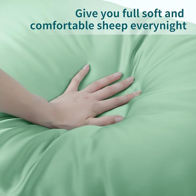 Bamboo Viscose Zippered Pillow Cases Queen Size Set of 2, 400 Thread Count - Image 5