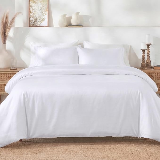 California Design Den 3 Pc White King Duvet Cover Set by CaliforniaDesignDen