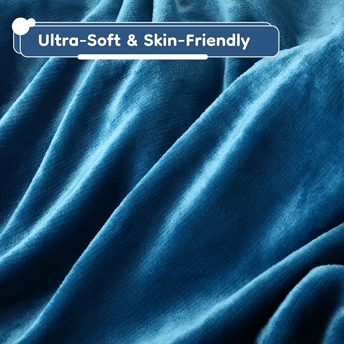 LaffyLo Heated Throw Blanket 50 x 60, Fast Heating Electric Blanket, Dual-Sided - Image 4