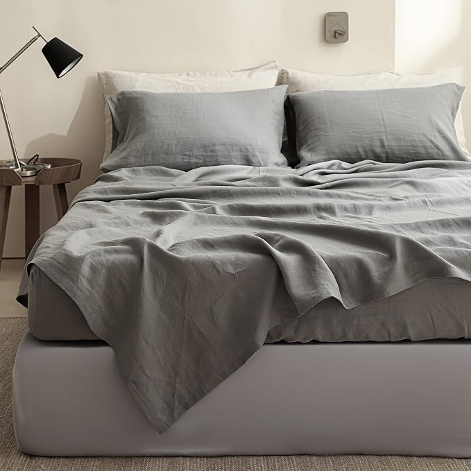 Simple&Opulence French Linen Flat Sheet, 100% Natural Flax Bedding Sheet - Image 8