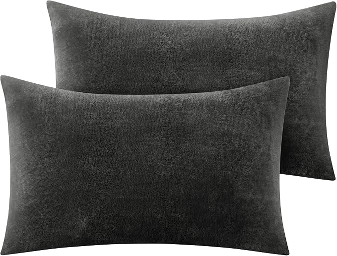 BEDELITE Flannel Pillow Cases Queen Size Set of 2, Super Soft Fleece Pillowcases by BEDELITE