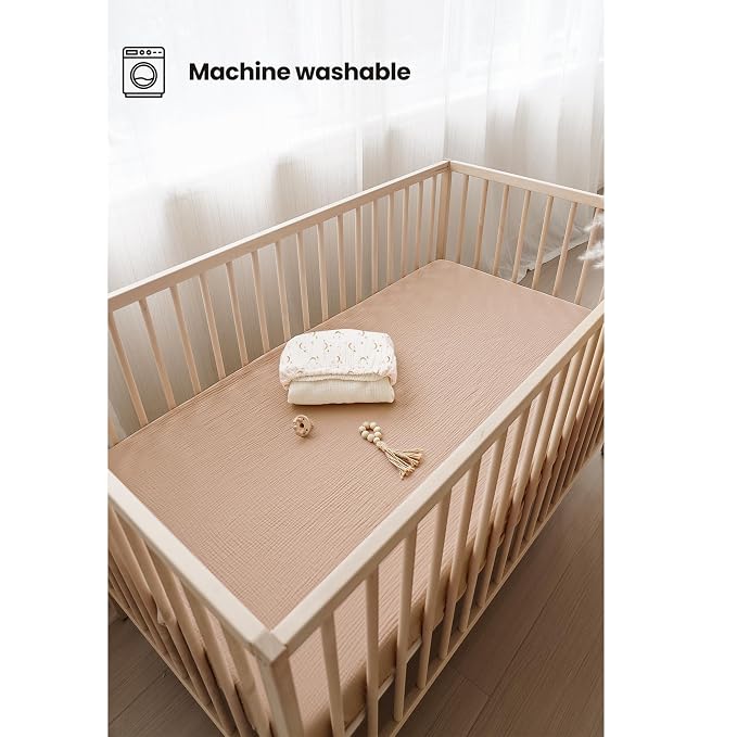 Konssy Muslin Crib Sheets for Girl Boy - Image 4