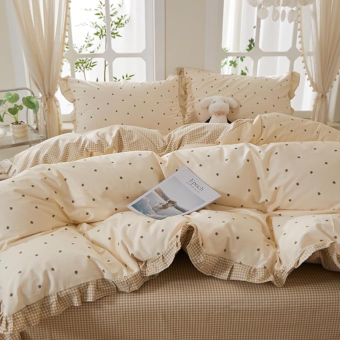 mixinni Floral Duvet Cover Set Twin XL Size – 100% Cotton 3-Piece Bedding Set - Image 4