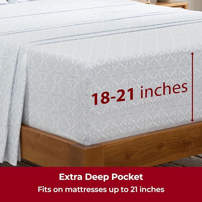 Mellanni Extra Deep California King Sheets - Image 6