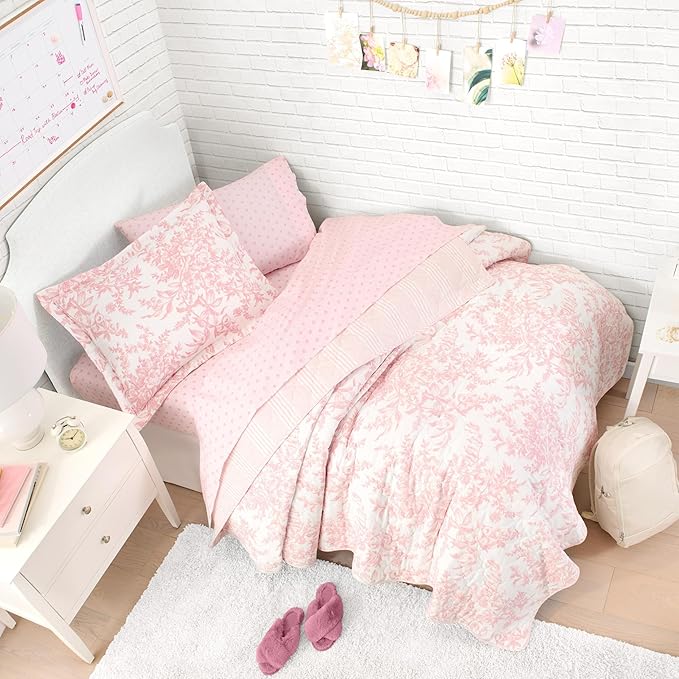 Laura Ashley - Twin Size Bedding Bundle, Reversible Quilt - Image 2
