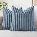 decorUhome Cozy Faux Fur Throw Pillow Covers 20x20 Set of 2 Decorative Soft by decorUhome