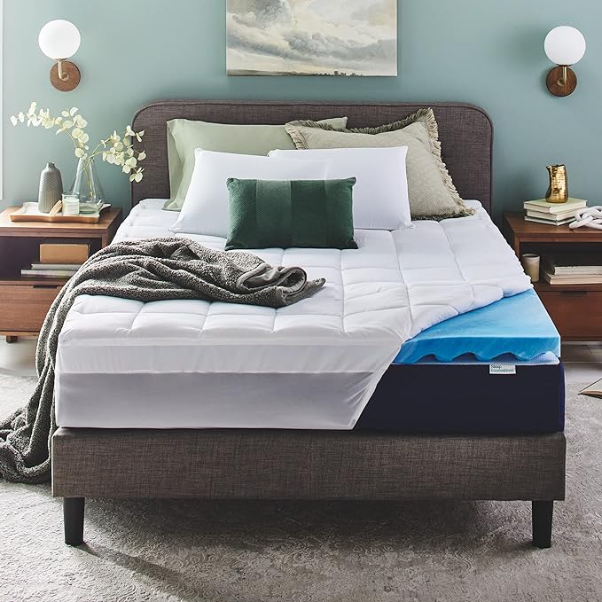 Sleep Innovations Dual Layer 4 Inch Memory Foam Mattress Topper, California by SleepInnovations
