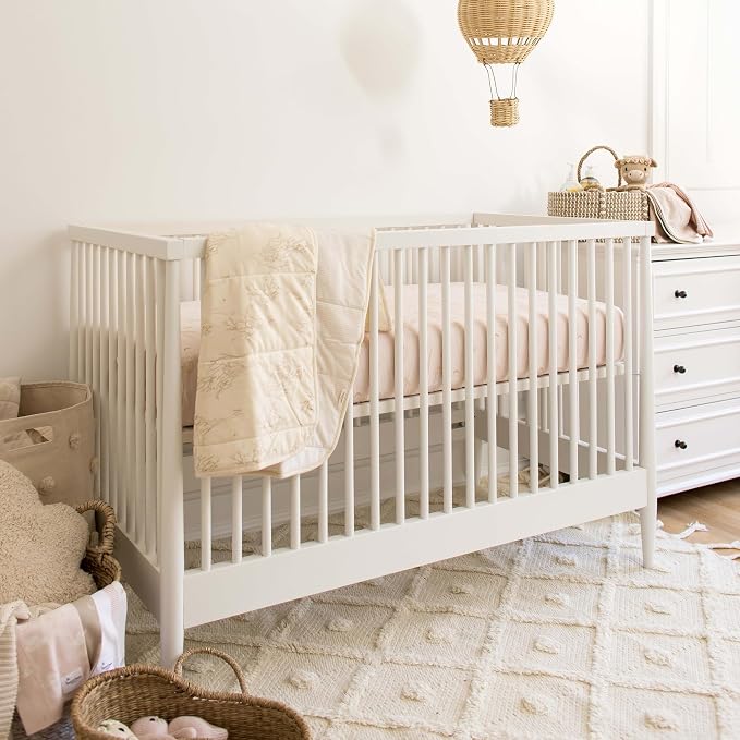 Burt's Bees Baby Essential Organic Cotton Fitted Crib Sheet, Breathable - Image 4