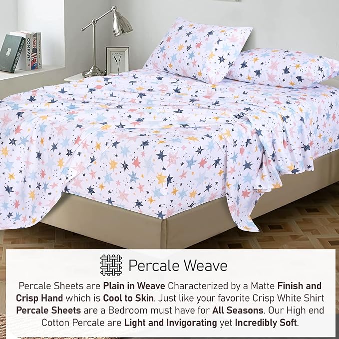 RUVANTI 100% Cotton Sheets – Twin XL Size Percale Bedding, Cooling & Breathable - Image 6