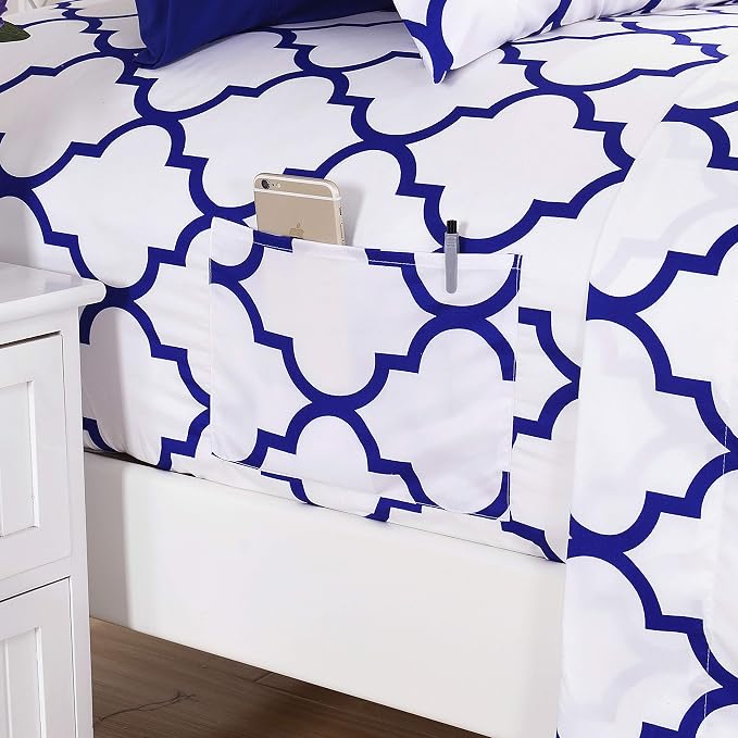 Elegant Comfort Luxury Soft Bed Sheets Quatrefoil Pattern - Image 3