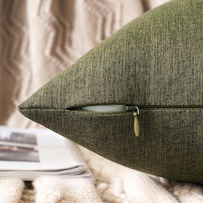 MIULEE Pack of 2 Decorative Outdoor Solid Waterproof Throw Pillow Covers Spring - Image 2