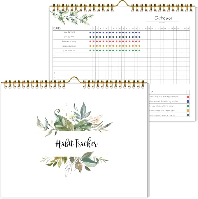 Habit Tracker Calendar，12 Monthly Habit Tracker Journal by KAICNPAPER