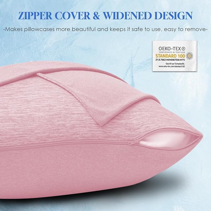 CHOSHOME Cooling Pillow Cases Zipper Pillow Covers Q-Max > 0.45 Zippered - Image 6