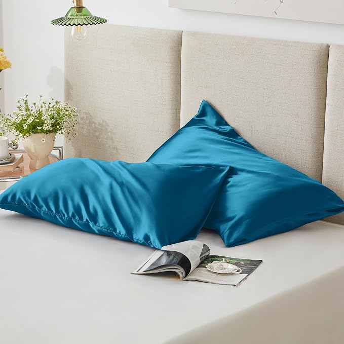 Love's cabin Satin Pillowcase Set of 2 King Size 20x36, Cooling Pillow Covers - Image 5