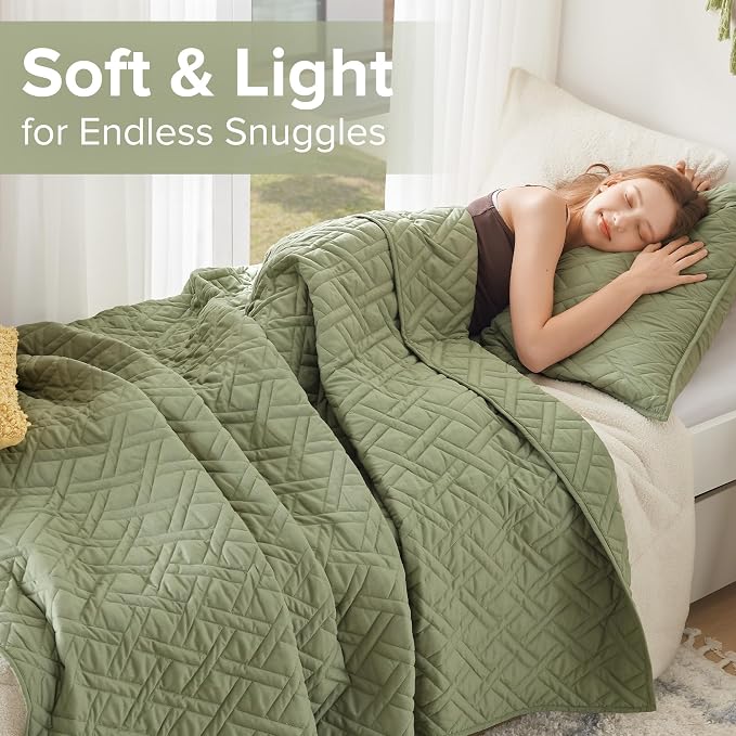 Comfort Spaces Twin Quilt Set Modern Reversible Diamond Coverlet Twin Bedding - Image 7