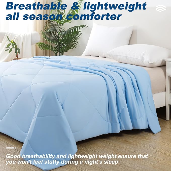 Cooling Comforter King Size, Double-Sided Cold Tech Fabric Quilted Bed - Image 8