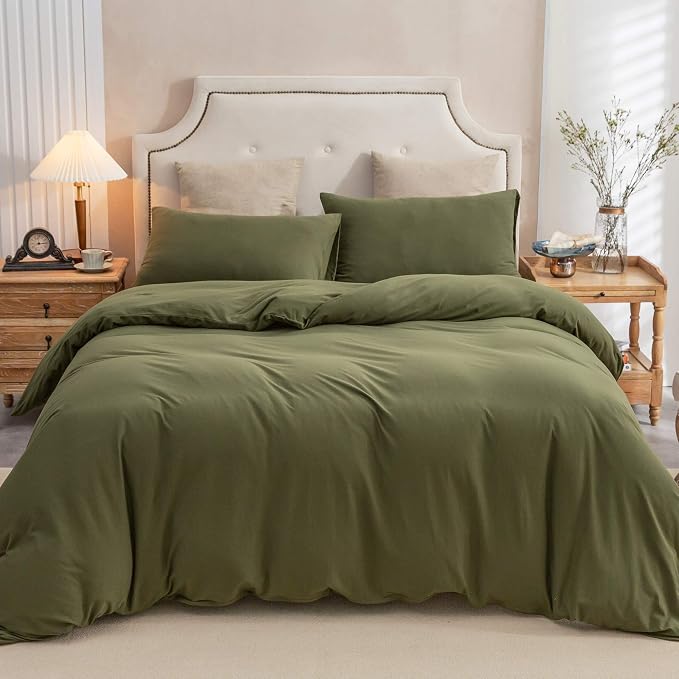 PURE ERA Jersey Knit Duvet Cover Set 100% T-Shirt Cotton Super Soft Comfy 3pc - Image 6
