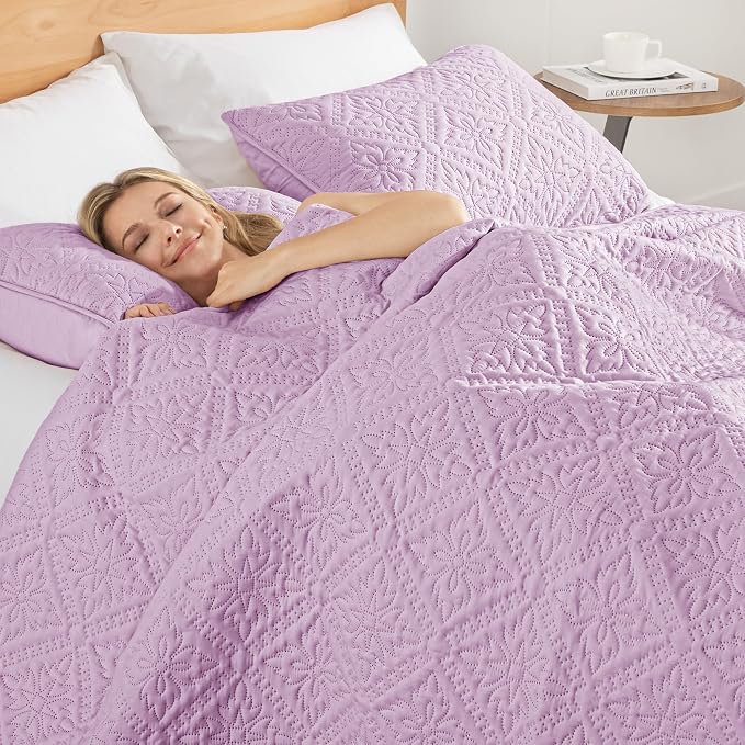 Exclusivo Mezcla California King Quilt Bedding Set, Lightweight Soft Bedspreads - Image 4