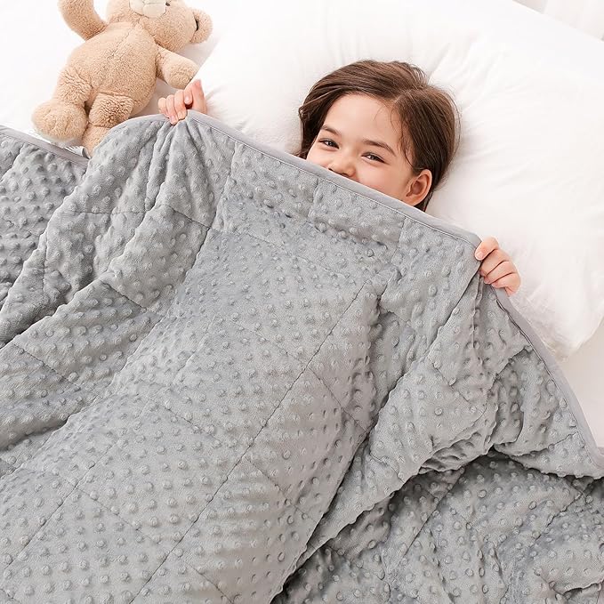 Kivik Weighted Blanket 10lbs, Small Minky Dotted Blankets, Soft Heavy Blanket by Kivik