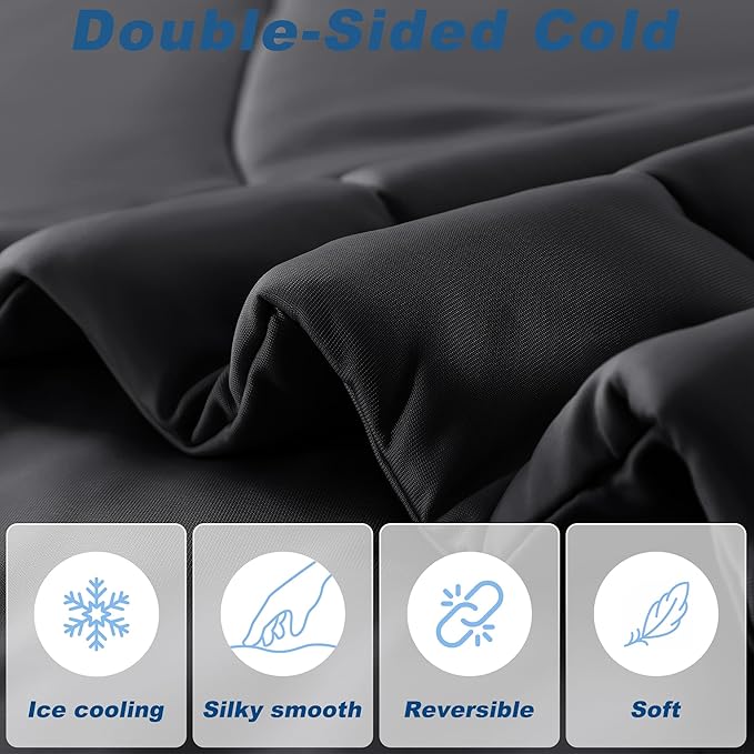 Cooling Comforter King Size, Double-Sided Cold Tech Fabric Quilted Bed - Image 3