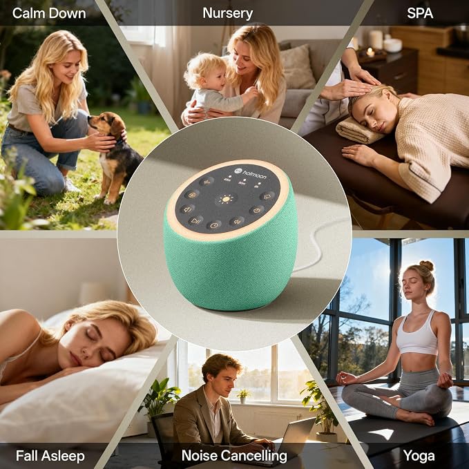 Hotmoon Sound Machine for Sleep, Cocoon 2 White Noise Sound Machine - Image 6