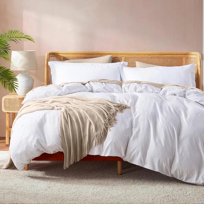 Nestl White Duvet Cover Queen Size by Nestl