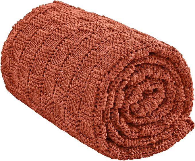Knitted Weighted Blanket Adult, No Beads Heavy Blanket 60” x 80'' 17lbs by Unknown