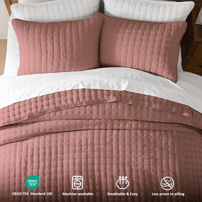 WDCOZY California Oversized Cal King Size Quilt Bedding Sets - Image 7