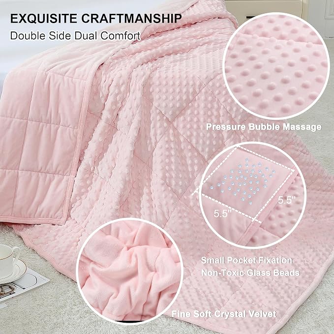 Alomidds Weighted Blanket, Luxury Velvet Weighted Blankets - Image 2