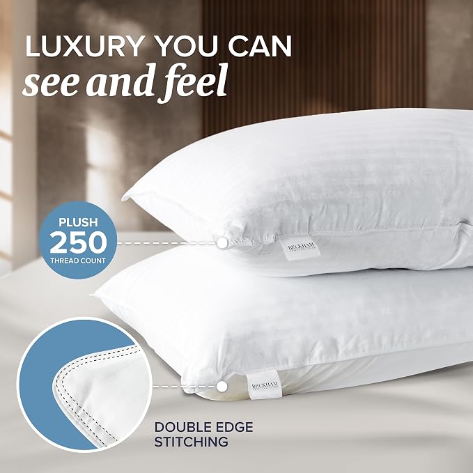 Beckham Hotel Collection Shredded Memory Foam Pillow 2-Pack Queen | Adjustable - Image 4