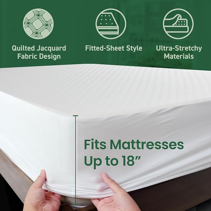 SafeRest Sleepure Waterproof Mattress Protector King Size - Image 3