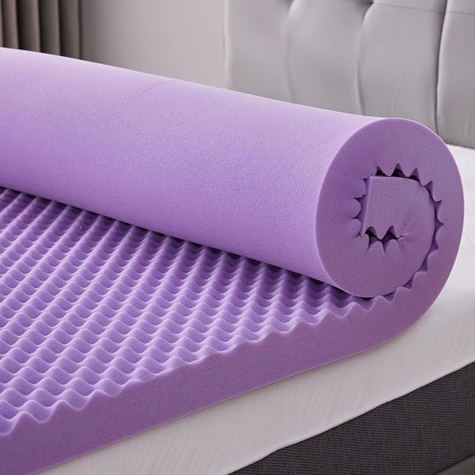 SINWEEK 1.5 Inch Egg Crate Memory Foam Mattress Topper Twin XL, Twin Extra Long by SINWEEK
