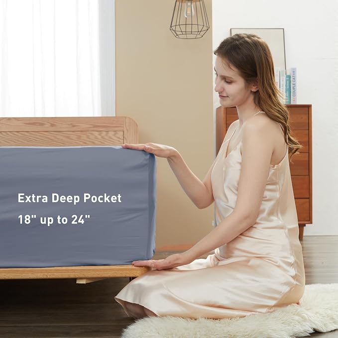 Sunflower Queen Fitted Sheet, 1-Piece Extra Deep Pocket Fitted Bottom Sheet 22" - Image 2