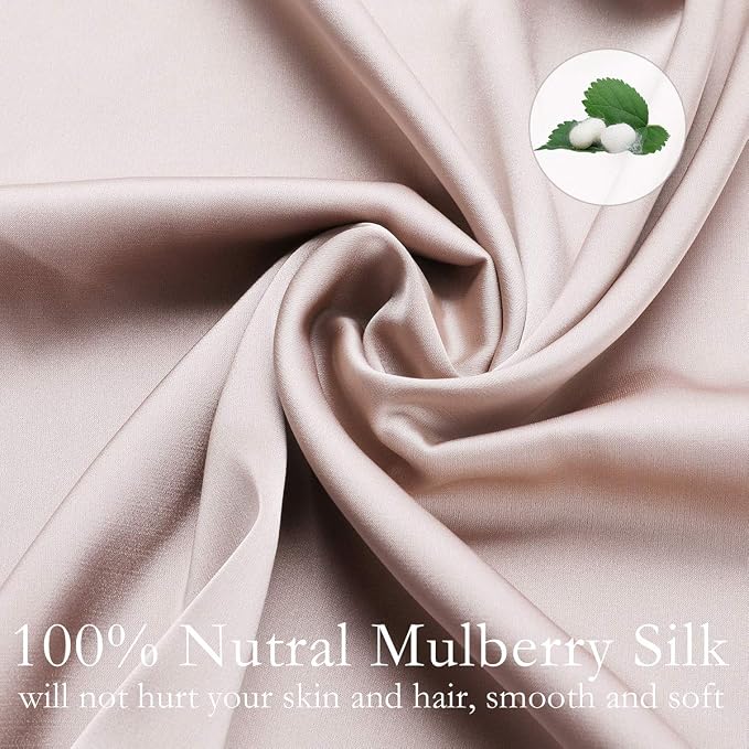 JOGJUE Silk Pillowcase Set, 2 Pack, 100% Mulberry Silk, Hypoallergenic - Image 3