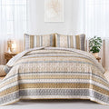 WONGS BEDDING Boho Quilt Set King Size, Lightweight Bedspread Coverlet Bedding by WONGSBEDDING