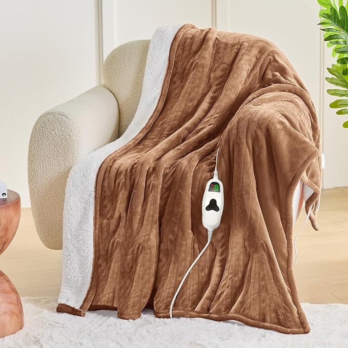 greenoak Heated Blanket Electric Throw 50"X60", Heating Blanket - Image 8