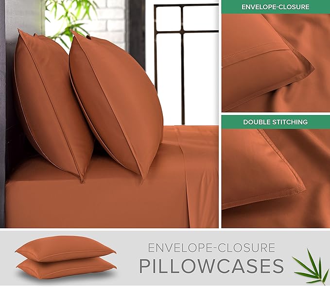 Queen Pillowcases by Pure Bamboo, Genuine 100% Organic Viscose Derived from - Image 2
