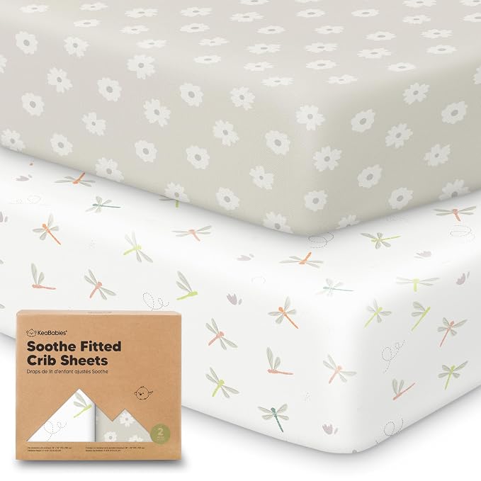 KeaBabies 2-Pack Organic Crib Sheets by KeaBabies