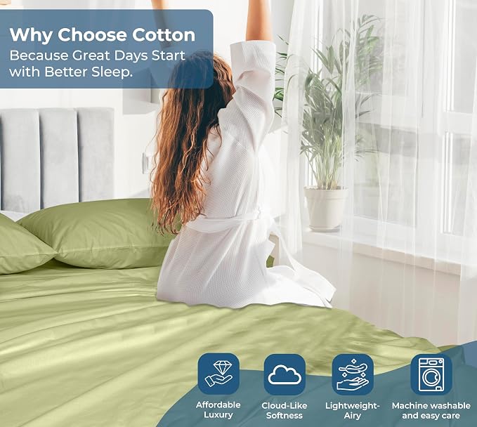 Royale Linens 100% Organic Cotton Twin XL Flat Sheet Only - Image 7