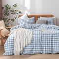BESTOUCH Duvet Cover Set 100% Washed Cotton Linen Feel Super Soft Comfortable by BESTOUCH