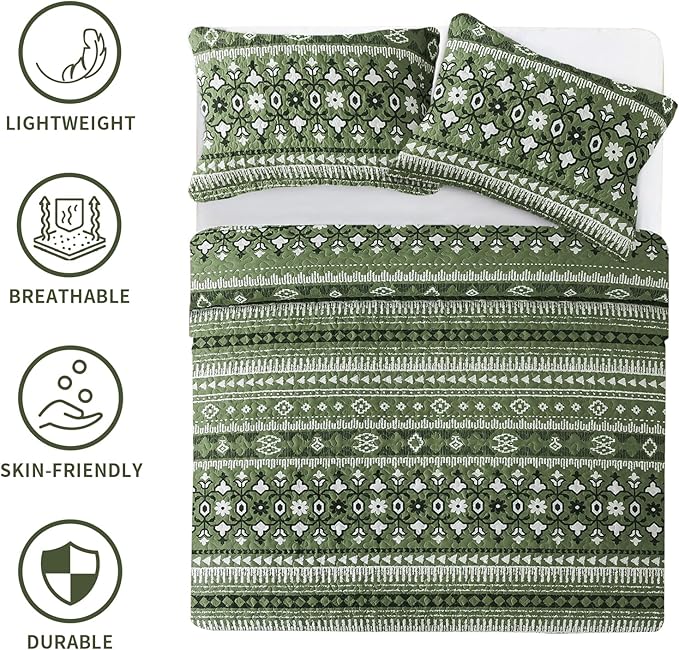 BEDIFANY Quilts Queen Size, Reversible Lightweight Bedspread - Image 6