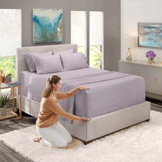 Hearth & Harbor Fits Mattress up to 21", Double Brushed Bedding Sheets & - Image 3