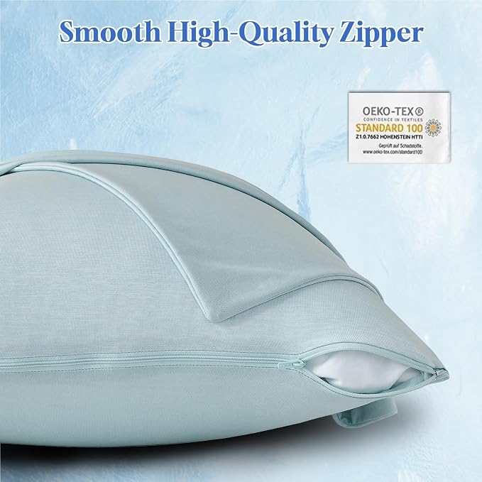 CHOSHOME Cooling Pillow Cases Zipper Pillow Covers Q-Max > 0.45 Zippered - Image 5