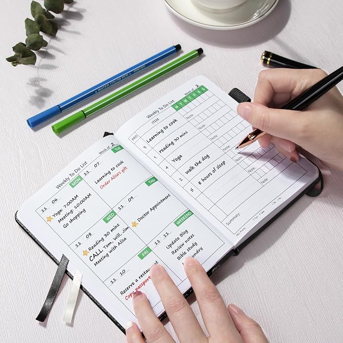 UpUDo Weekly Planner with Calendar, 160 pages Habits Tracker Journal - Image 2
