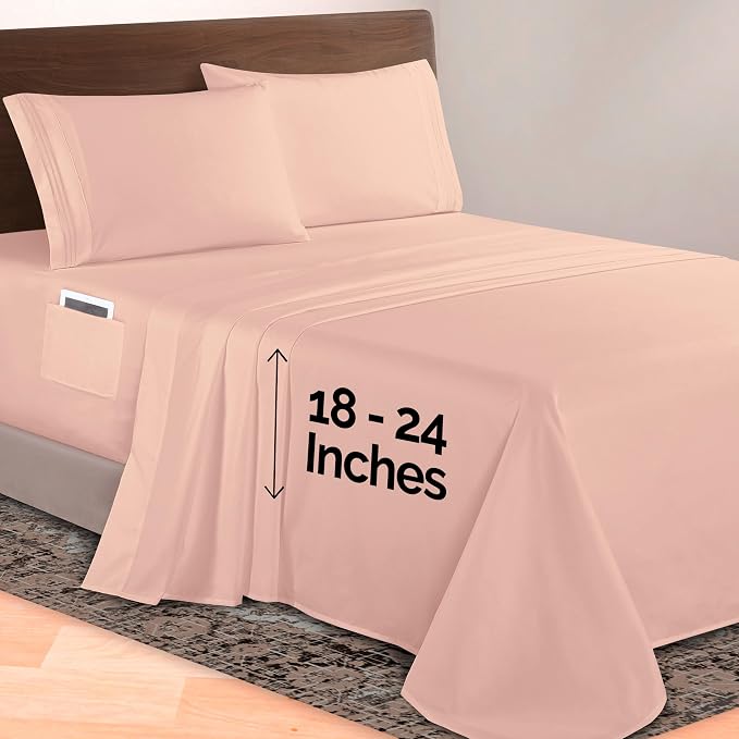 Elegant Comfort Luxurious 1500 Premium Hotel Quality Microfiber 4-Piece Sheet - Image 2